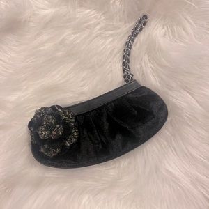 Liz Claiborne Velour Flower Clutch - Small